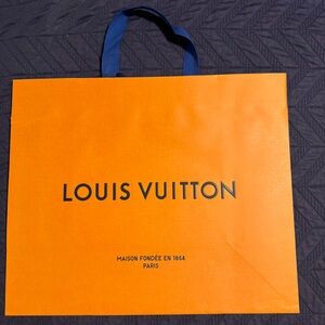 Louis Vuitton | Big Shopping Bag Gift Bag With Blue Handles